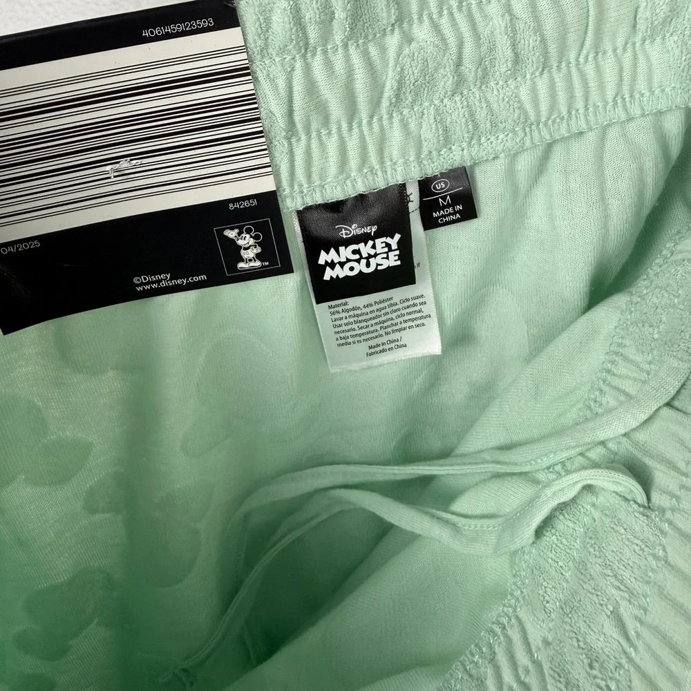 NEW Disney Mickey Mouse Womens M Mint Green Embossed Terry Cloth Skort - Picture 4 of 10